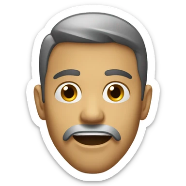 silence emoji with defined jaw sticker