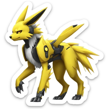 Renamon-Jolteon-Zeraora-mecha full body sticker