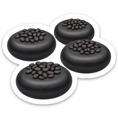 6 black lentils, simple and clear sticker