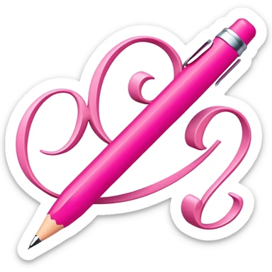 Something pink writing sticker