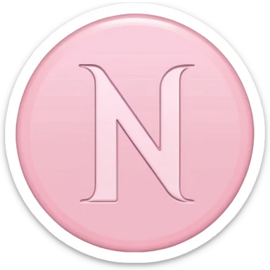 Netflix aesthetic isolated "N" logo in pastel pink sticker