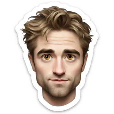 robert-pattinson cartoon wearing tee sticker