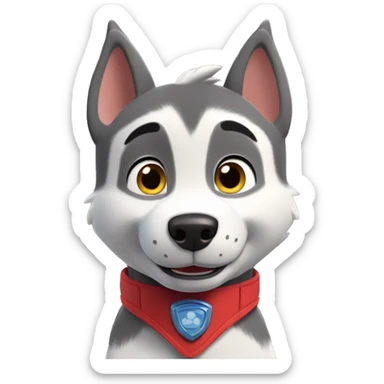 Paw patrol husky sticker