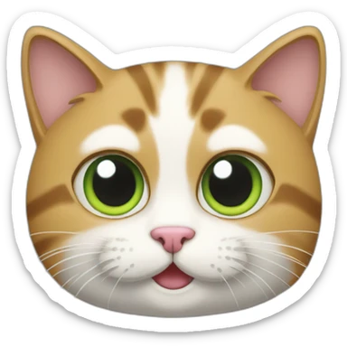 cat typing on a phone sticker