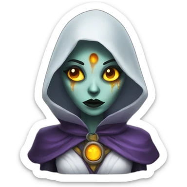 female undead warlock sticker