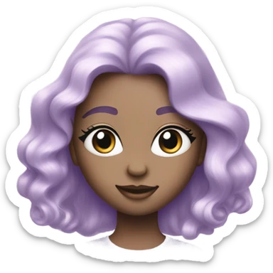 Pastel lilac sparkle sticker