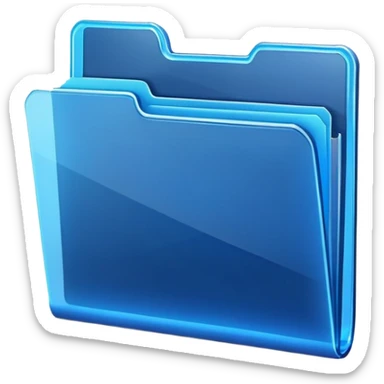 dark blue neon file folder sticker