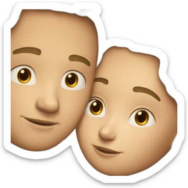 Two white people cuddling sticker