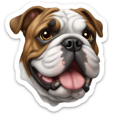 Brindle English Bulldog  sticker