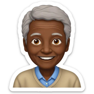 👨🏿‍🦳 sticker