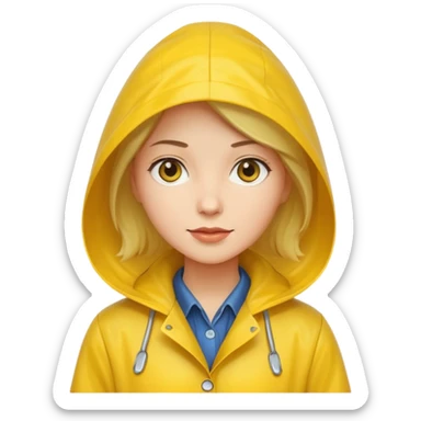 Raincoat Pedestrian woman sticker