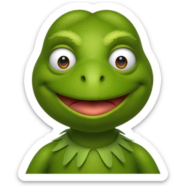 Kermit the frog with different feelings sticker