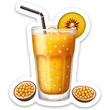Mango and passion fruit bubba tea  sticker