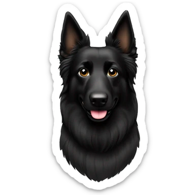 belgian sheepdog black sticker