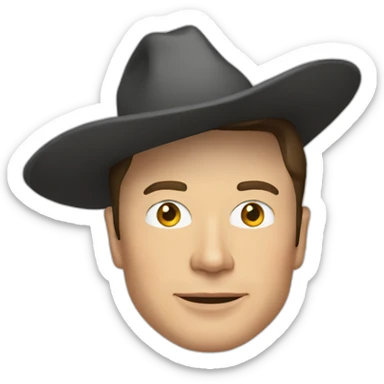Elon Musk con sombrero sticker