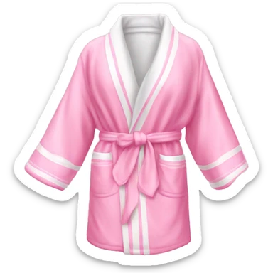 pink Victoria secret robe pink and White  sticker