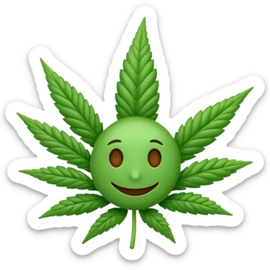emoji de marihuana sticker