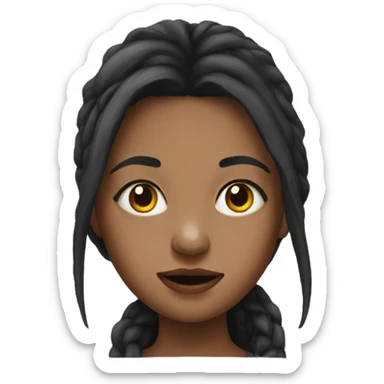 realistic portrait of a girl sticker