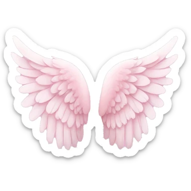 pastel pink angel wings sticker