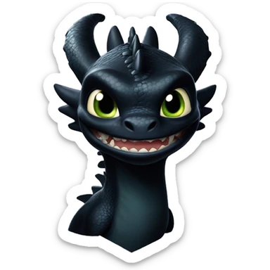 Head of the dragon toothless from how to train your dragon sticker