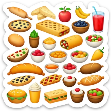 Create an emoji that reflects all kinds of food sticker