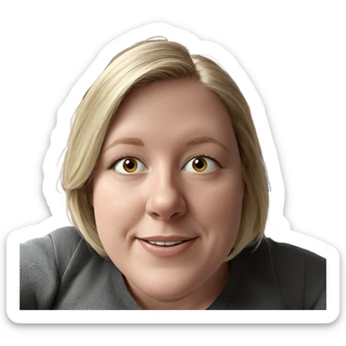 smiling blonde girl portrait sticker