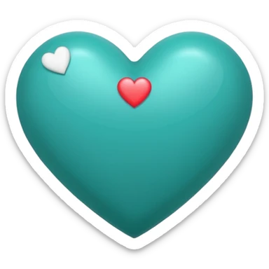 Teal heart with little hearts and Alana wording sticker