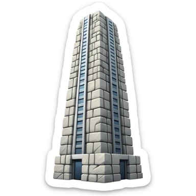 create building skyscraper  stone only without windows   sticker