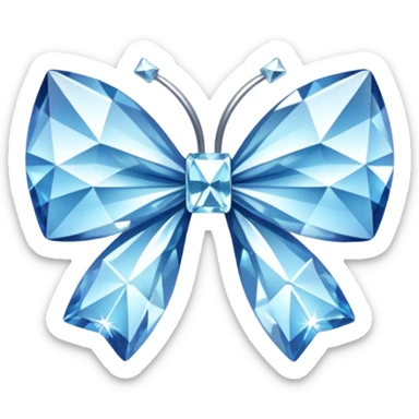 Diamond bow sticker