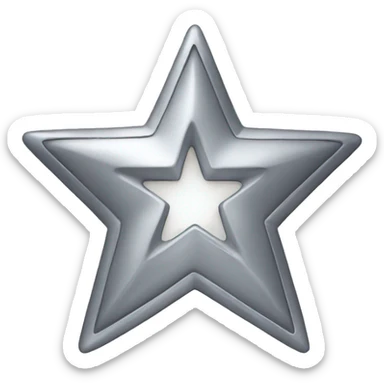 Silver star sticker