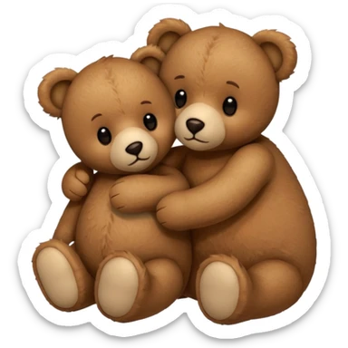 two teddy bears in love sticker