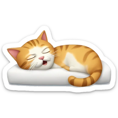 cat snoring sticker