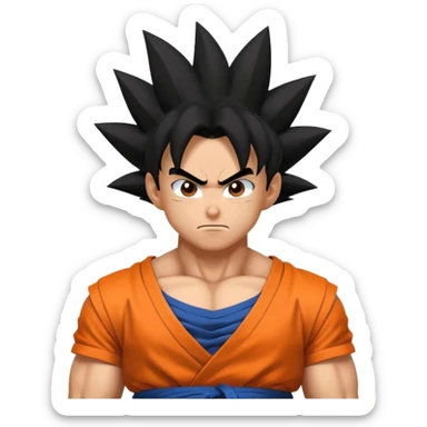Goku run away  sticker