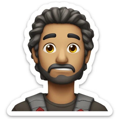 Corazon mitad piedra y mitad sano sin rostro sticker