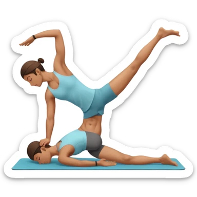 yoga bending back backwards sticker
