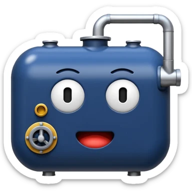 navy blue boiler emoji modern no face detailed sticker