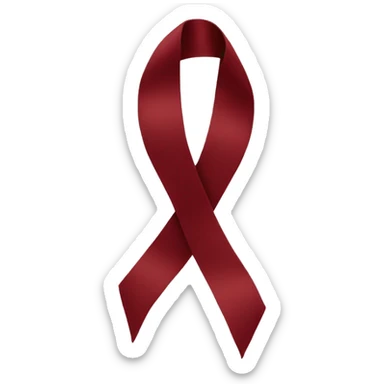 a cute ribbon dark red sticker