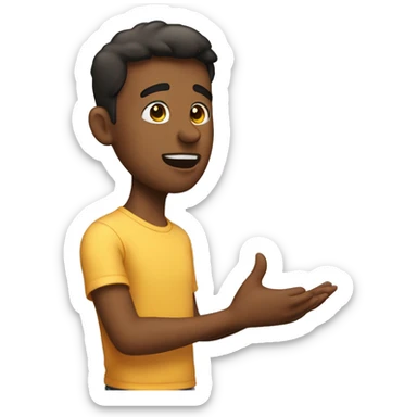 Guy asking girl out sticker