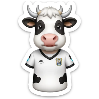 Cow wearing Newcastle shirt sticker