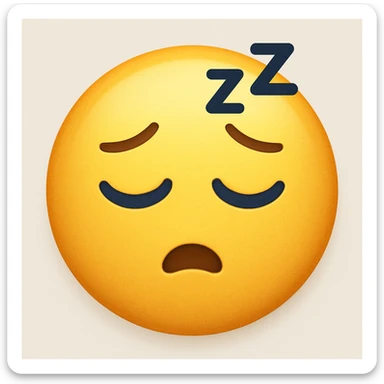 emoji with sleepy face sticker