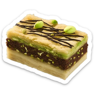 Dubái chocolate pistacho kataffi bar sticker