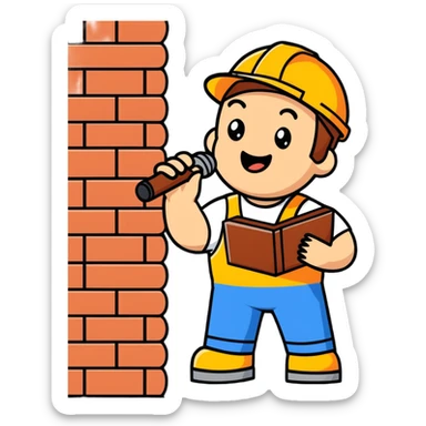 bricklayer singing sticker