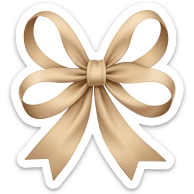 Beige schleife sticker