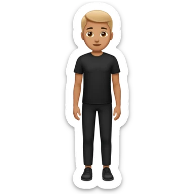 japanese black shirt and pant sticker