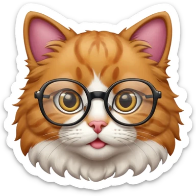 Кот в очках sticker