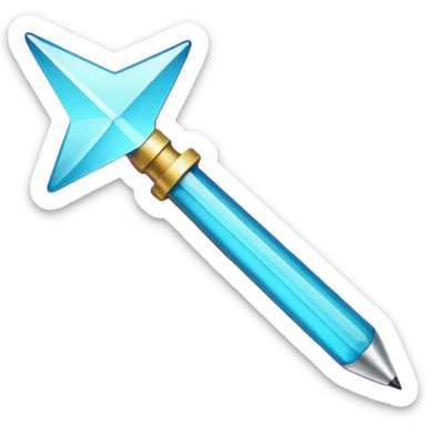 flecha para esquerda glitter roxo e ciano sticker