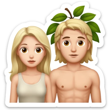Adam and Eve sticker