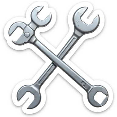 make me a retro-style wrench just one  sticker