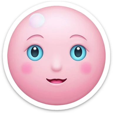 pastel pink moon sticker