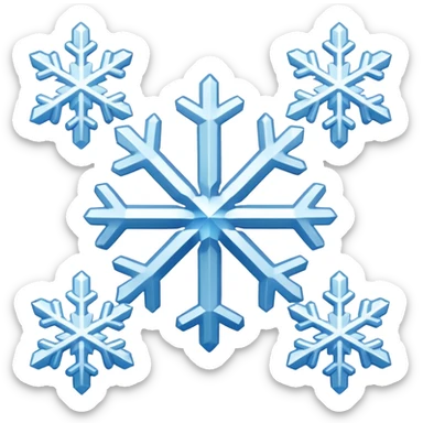 Snowflakes 3d sticker